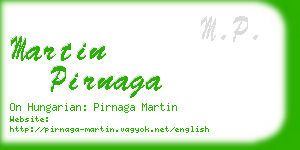 martin pirnaga business card